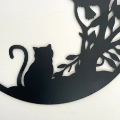 Black Silhouette Cat In The Bushes Garden Wall Art -Home Decoration IMG E0907 edited113