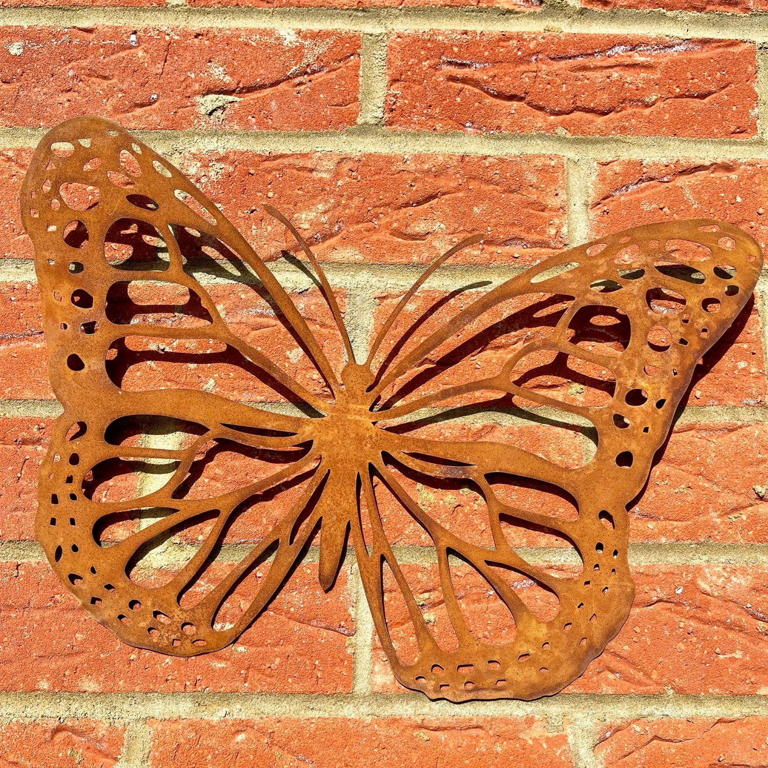 Rusted Metal Butterfly Sihouette Garden Wall Art 1 Rusted Metal Butterfly Sihouette Garden Wall Art