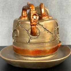 Gold Steampunk Top Hat Ornament -Home Decoration IMG E0951