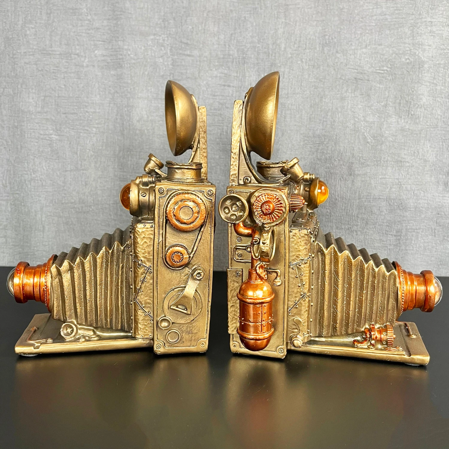 Camera Steampunk Bookends Set 1 Camera Steampunk Bookends Set