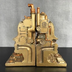 Steampunk Head Bookends Set -Home Decoration IMG E0972