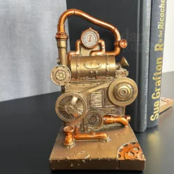Gold Steampunk Bookends Set -Home Decoration IMG E0982