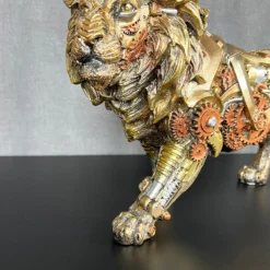 Gold Steampunk Lion Ornament 32x20x10cm -Home Decoration IMG E0996