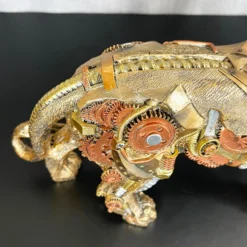 Gold Steampunk Lion Ornament 32x20x10cm -Home Decoration IMG E1002