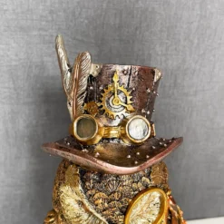 Gold Cogsmith Owl Steampunk Ornament -Home Decoration IMG E1020