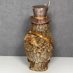 Gold Cogsmith Owl Steampunk Ornament -Home Decoration IMG E1024