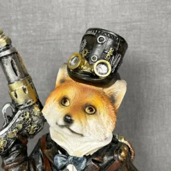 Steampunk Gentleman Fox Ornament -Home Decoration IMG E1029