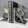 Large Steampunk Dragon Bookends Set