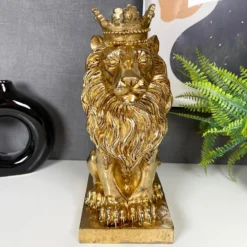 Gold Royal Lion Statue 13x26x16cm 11 Gold Royal Lion Statue 13x26x16cm -Home Decoration IMG E1090