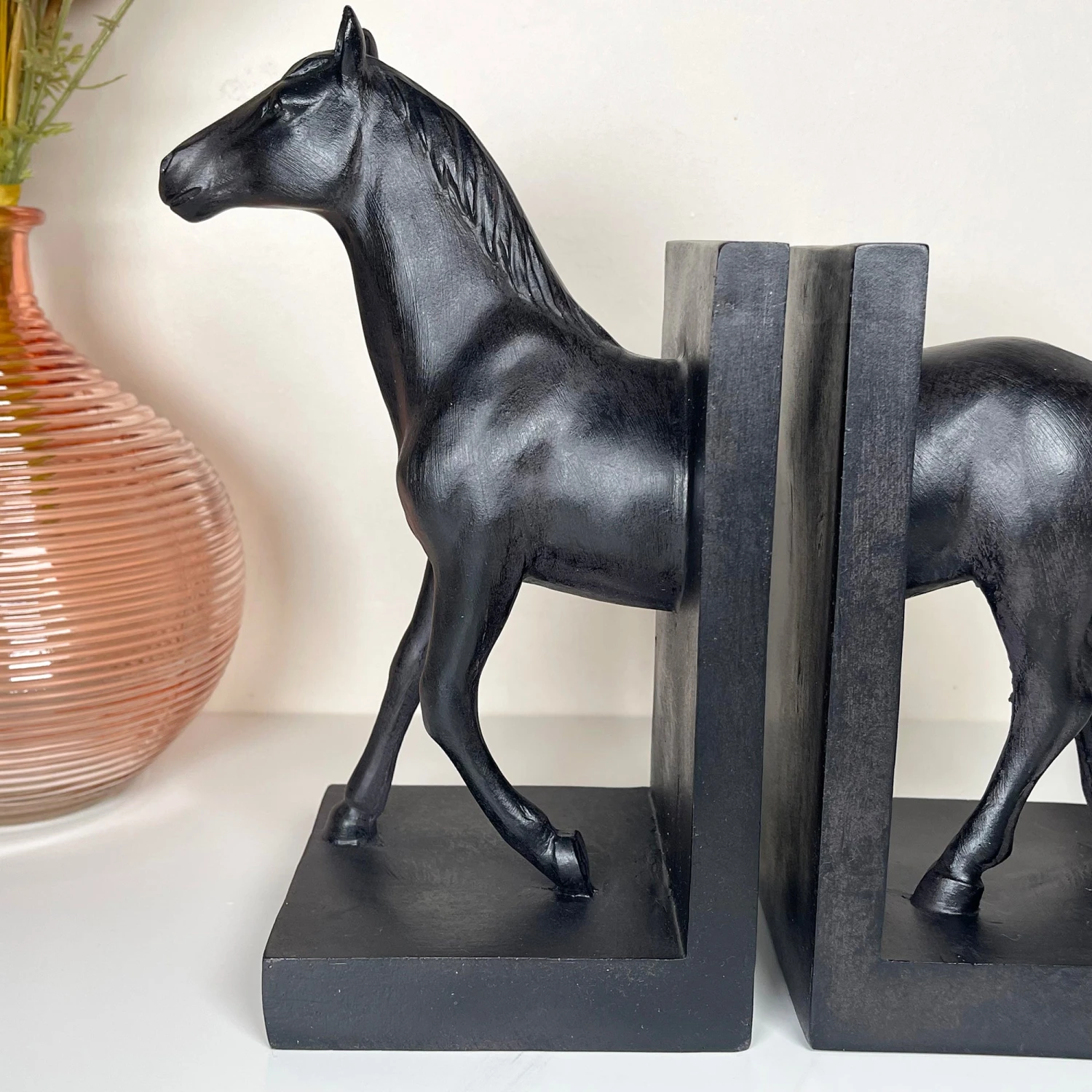 Large Black Horse Bookends Set 3 Large Black Horse Bookends Set - Image 3