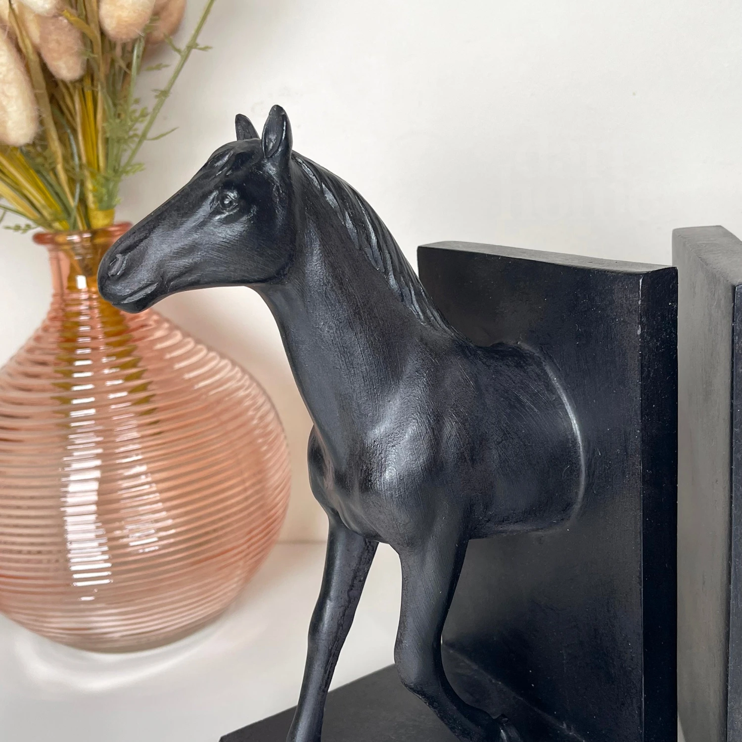 Large Black Horse Bookends Set 4 Large Black Horse Bookends Set - Image 4