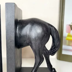Large Black Horse Bookends Set 15 Large Black Horse Bookends Set -Home Decoration IMG E1196