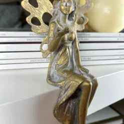Gold Shelf Sitting Fairy Ornament 13 Gold Shelf Sitting Fairy Ornament -Home Decoration IMG E1241