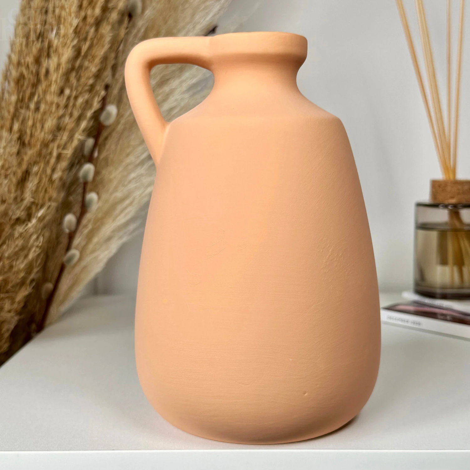 Terracotta Bottle Vase With Handle 1 Terracotta Bottle Vase With Handle