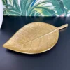 Gold Metal Leaf Decorative Plate