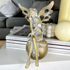 Gold Fairy On Ball Ornament -Home Decoration IMG E1262