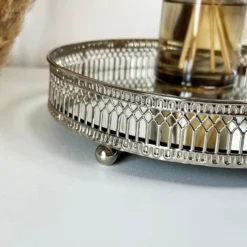 Silver Mirror Candle Plate -Home Decoration IMG E1292 1d3de712 3262 41d7 a3f4 eba0388226fd