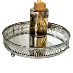 Silver Mirror Candle Plate -Home Decoration IMG E1294copy