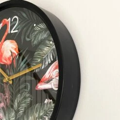 Round Tropical Flamingo Wall Clock -Home Decoration IMG E1331