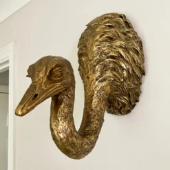 Gold Ostrich Wall Decoration -Home Decoration IMG E1341