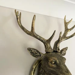Antique Gold Stag Wall Head Large -Home Decoration IMG E1353
