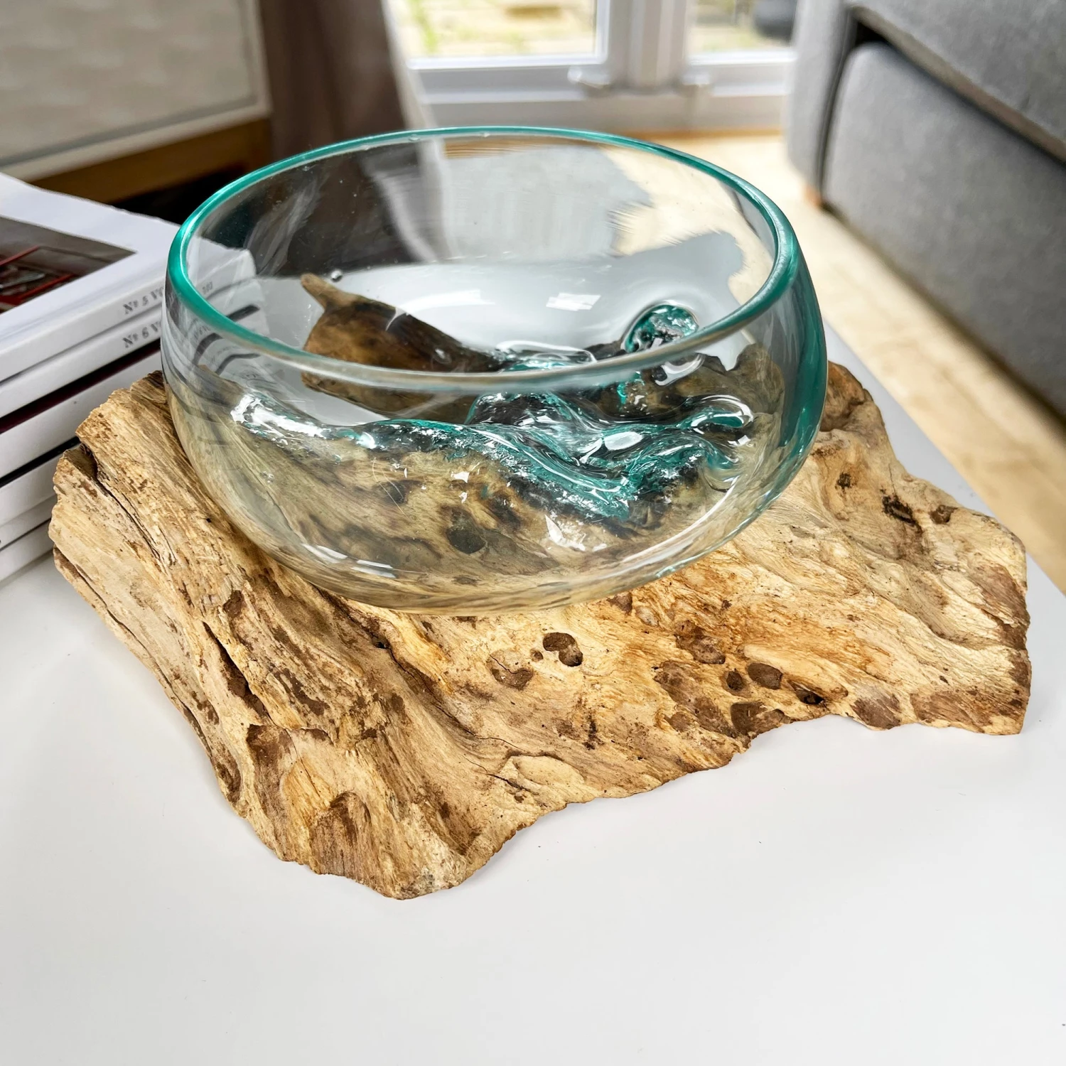 Molten 12cm Fruit Bowl On Teak Root Stand 5 Molten 12cm Fruit Bowl On Teak Root Stand - Image 5