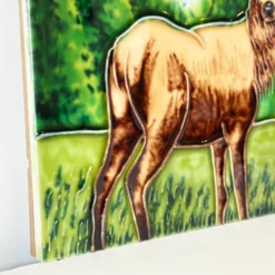 Highland Stag Ceramic Tile Wall Art 8x8" -Home Decoration IMG E1394