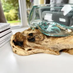 Molten 12cm Fruit Bowl On Teak Root Stand 13 Molten 12cm Fruit Bowl On Teak Root Stand -Home Decoration IMG E1397