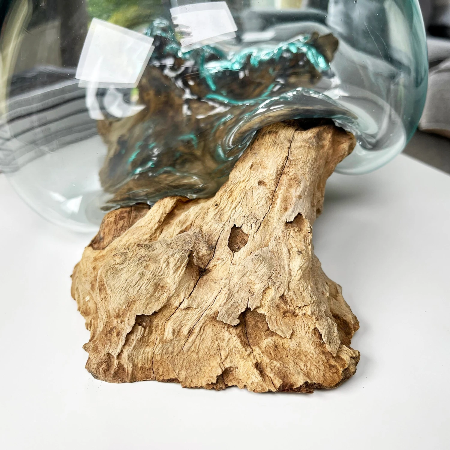 Molten 20cm Fruit Bowl On Teak Root Stand 2 Molten 20cm Fruit Bowl On Teak Root Stand - Image 2