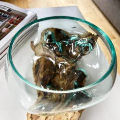 Molten 20cm Fruit Bowl On Teak Root Stand 14 Molten 20cm Fruit Bowl On Teak Root Stand -Home Decoration IMG E1408