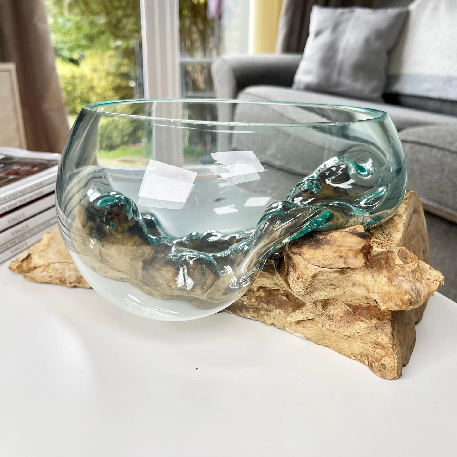 Molten 20cm Fruit Bowl On Teak Root Stand 6 Molten 20cm Fruit Bowl On Teak Root Stand - Image 6