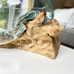 Molten 20cm Fruit Bowl On Teak Root Stand 17 Molten 20cm Fruit Bowl On Teak Root Stand -Home Decoration IMG E1411