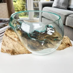 Molten 20cm Fruit Bowl On Teak Root Stand 18 Molten 20cm Fruit Bowl On Teak Root Stand -Home Decoration IMG E1412