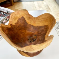 Teak Wood Buttercup Bowl -Home Decoration IMG E1488
