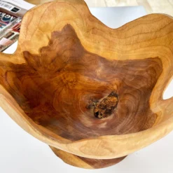 Teak Wood Buttercup Bowl -Home Decoration IMG E1490