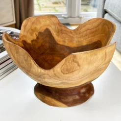 Teak Wood Buttercup Bowl -Home Decoration IMG E1491