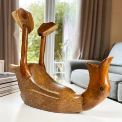 Rustic Drunken Duck Wine Bottle Holder -Home Decoration IMG E1500