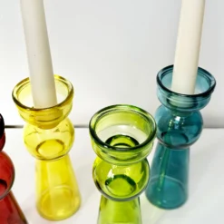 Set Of 4 Coloured Bubble Candlestick Holders -Home Decoration IMG E1520