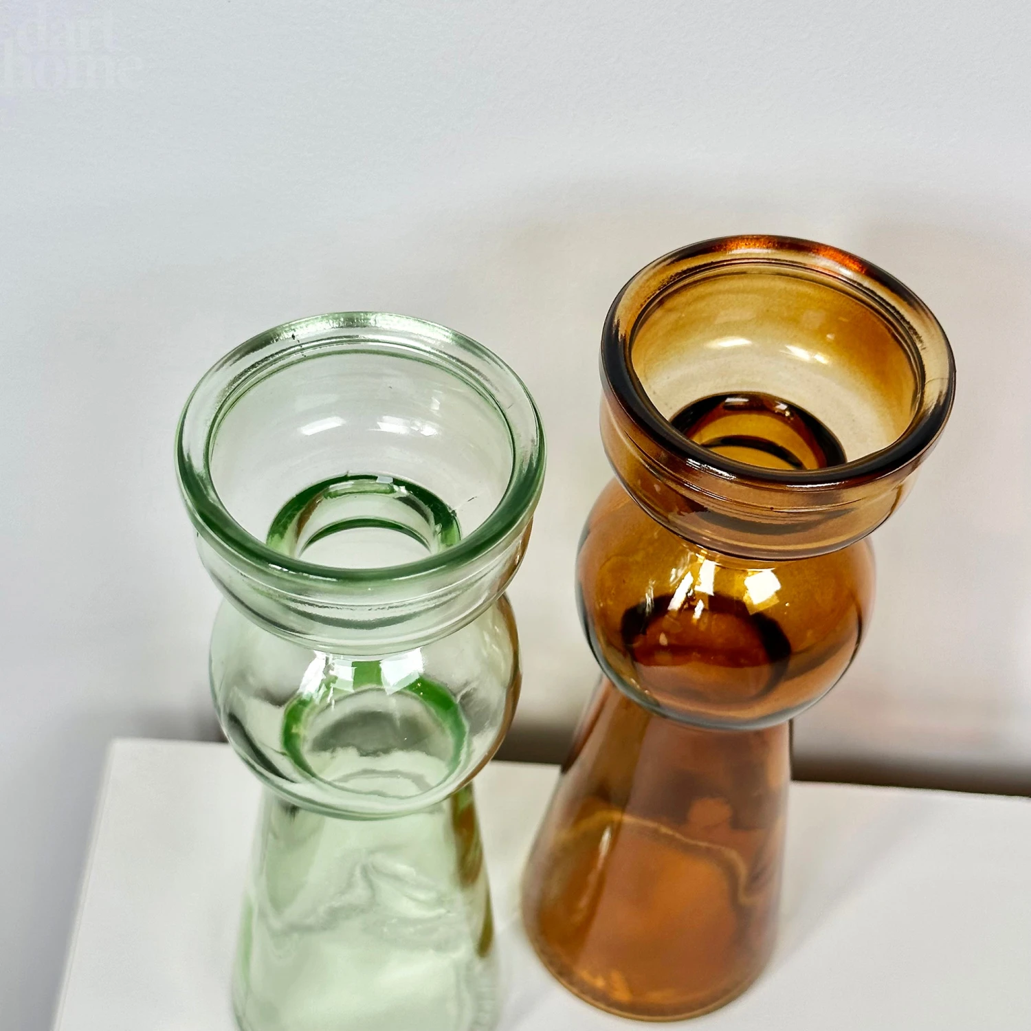 Set Of 2 Neutral Bubble Candlestick Holders 3 Set Of 2 Neutral Bubble Candlestick Holders - Image 3