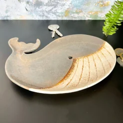 Ceramic Whale Decorative Plate