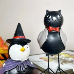 Fancy Dress Halloween Bird Figurines Set Of 4 -Home Decoration IMG E1567