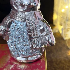 Silver Sparkle Snowman Ornament -Home Decoration IMG E1752