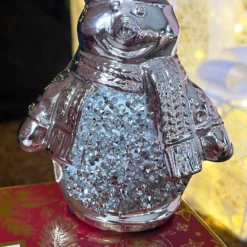Silver Sparkle Snowman Ornament -Home Decoration IMG E1753
