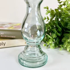 Recycled Glass Clear Candlestick Holder 20cm 5 Recycled Glass Clear Candlestick Holder 20cm -Home Decoration IMG E1767 scaled