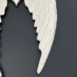 Silver Angel Wings With Heart Deco 8 Silver Angel Wings With Heart Deco -Home Decoration IMG E1788