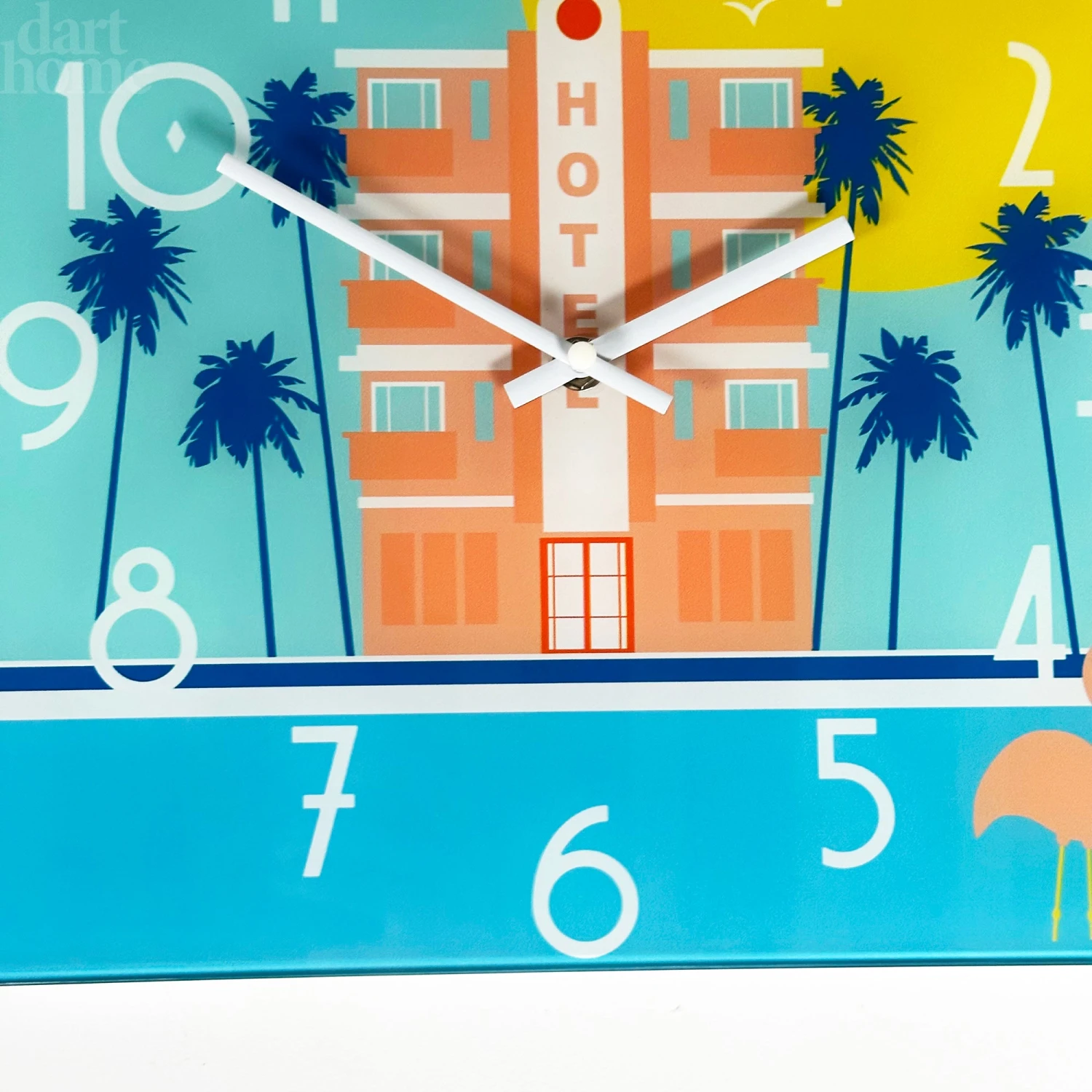 South Beach Hotel Glass Wall Clock 2 South Beach Hotel Glass Wall Clock - Image 2