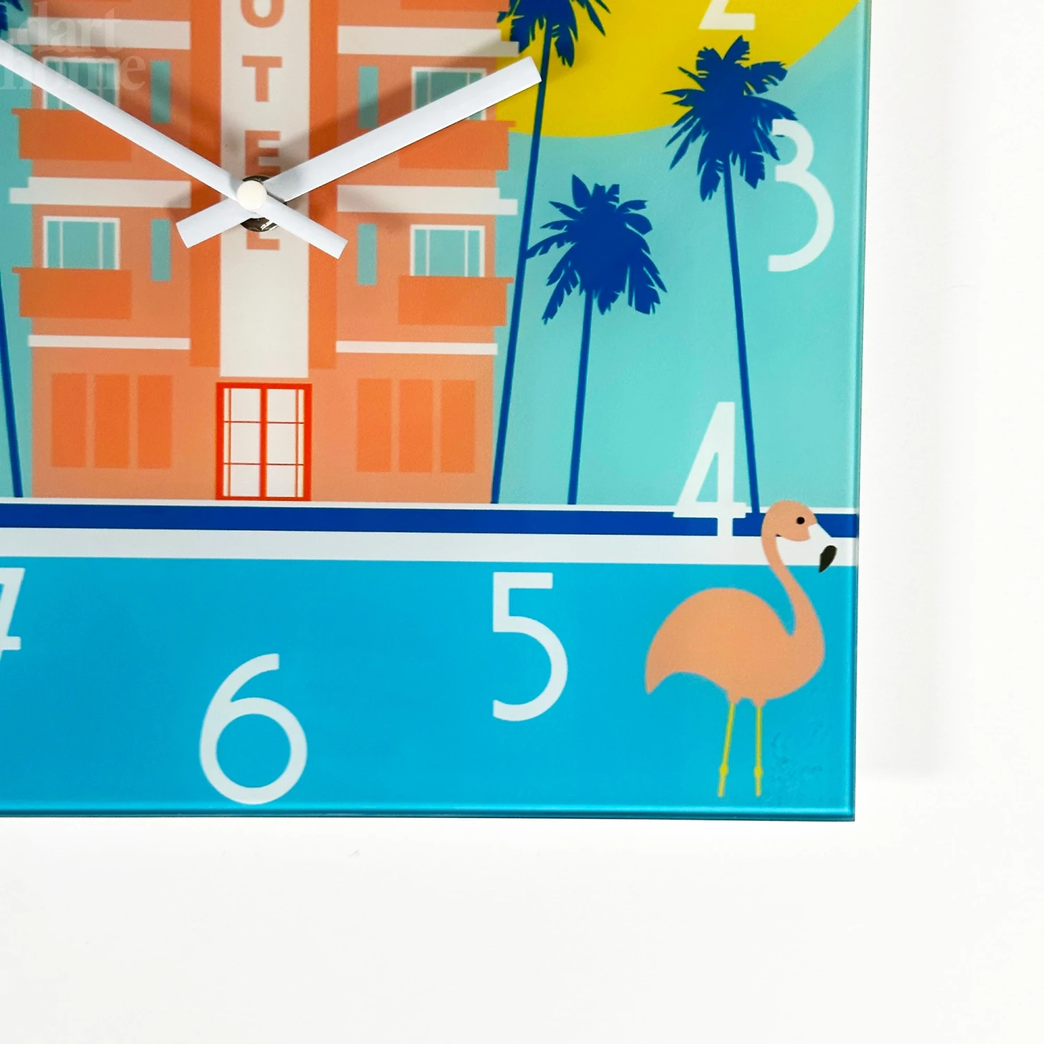 South Beach Hotel Glass Wall Clock 5 South Beach Hotel Glass Wall Clock - Image 5