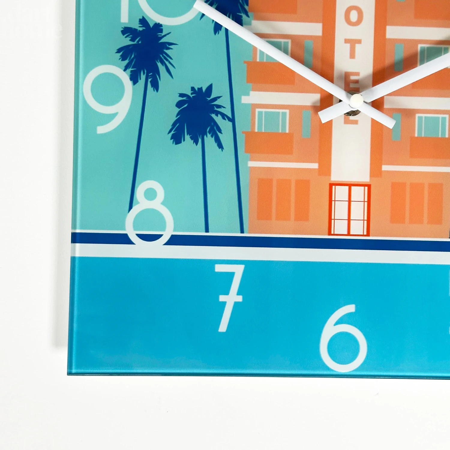 South Beach Hotel Glass Wall Clock 6 South Beach Hotel Glass Wall Clock - Image 6