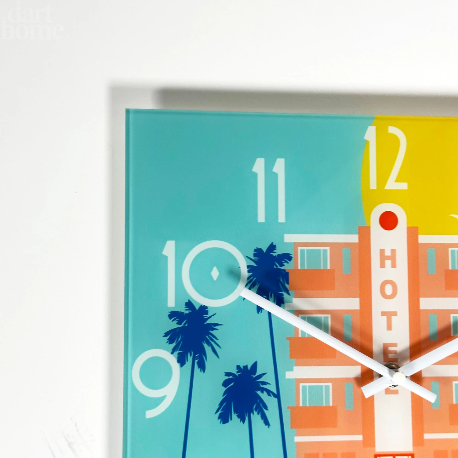 South Beach Hotel Glass Wall Clock 7 South Beach Hotel Glass Wall Clock - Image 7