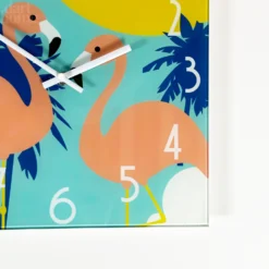 South Beach Flamingos Glass Wall Clock -Home Decoration IMG E1874 4770dafc e8c5 4a18 ad39 ea9141064308